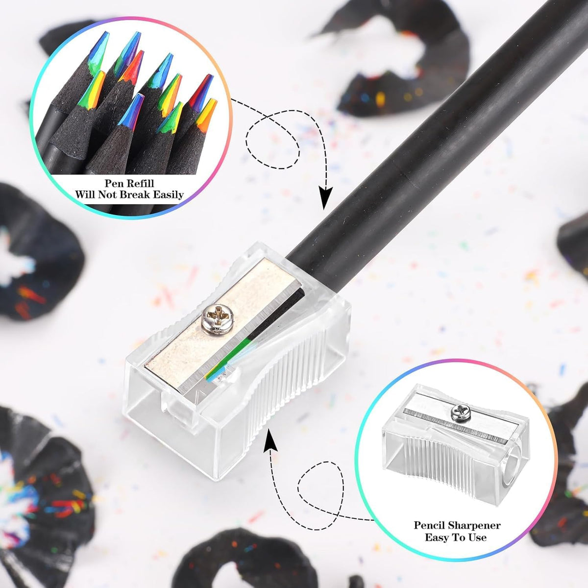Colorixio™️12 Pieces Rainbow Pencils