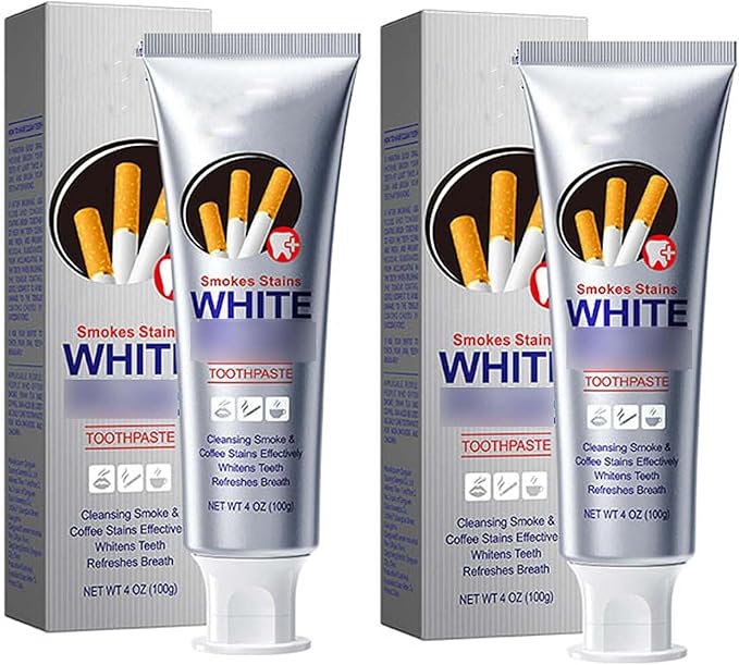 ShineX Whitening™ Smoke Stains White Plus Toothpaste (Pack of 2)