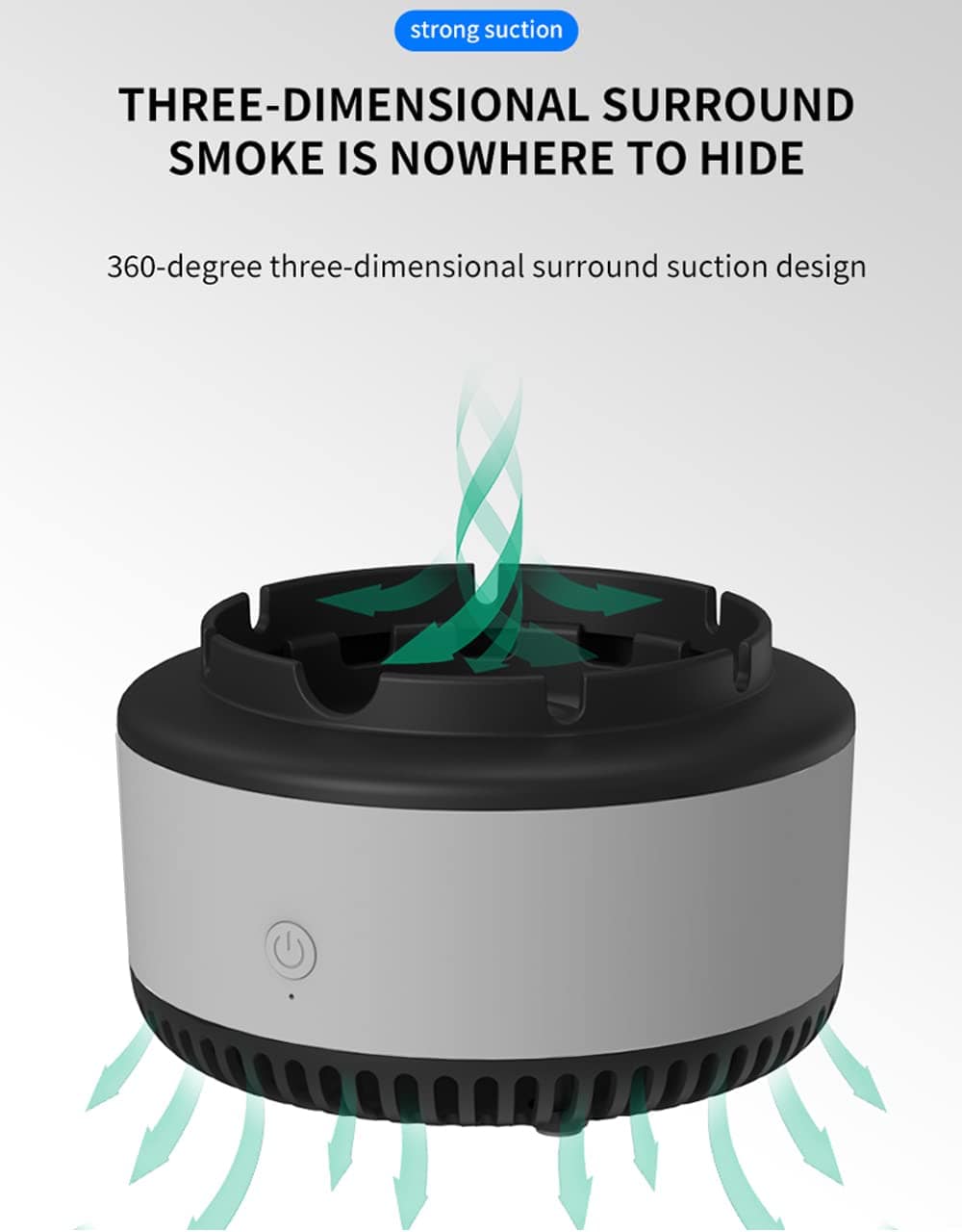 Smoke Absorbing Air-Purifier Ashtray